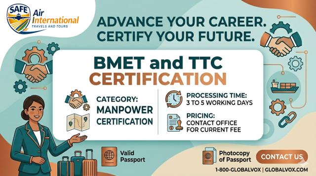 BMET and TTC Certification